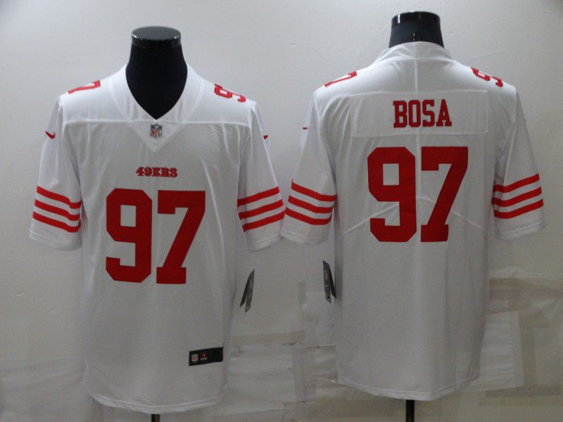 Men San Francisco 49ers 97 Bosa White 2023 Nike Vapor Limited NFL Jersey